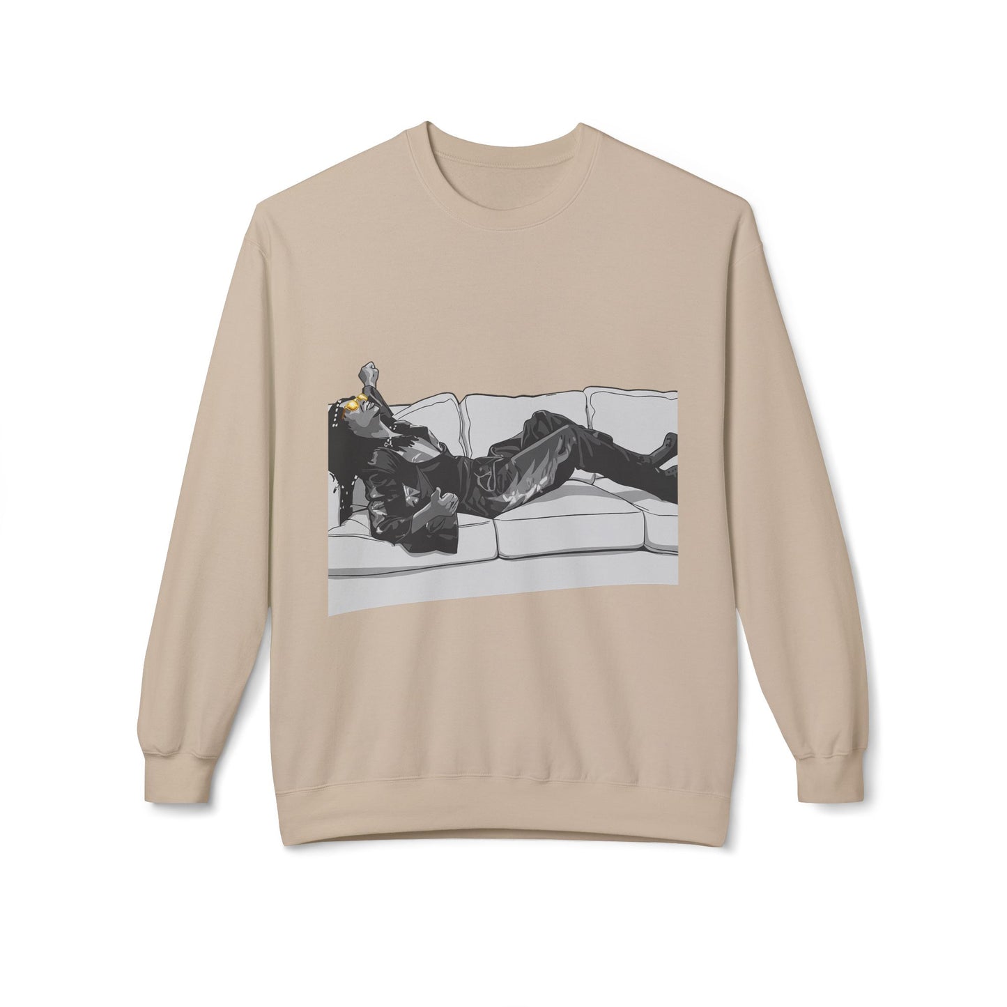 Unisex Midweight Softstyle Fleece Crewneck Sweatshirt - F*** Yo Couch