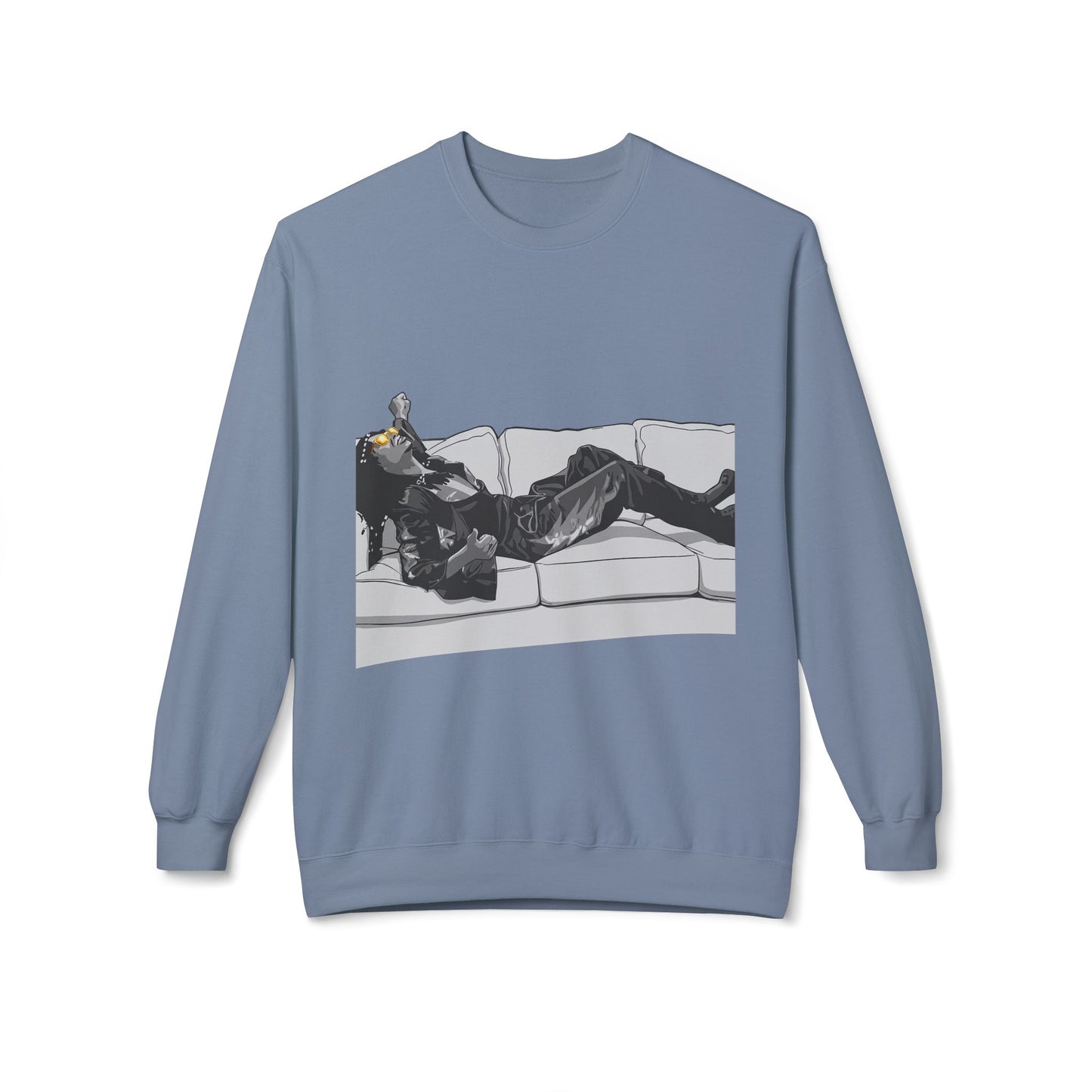 Unisex Midweight Softstyle Fleece Crewneck Sweatshirt - F*** Yo Couch