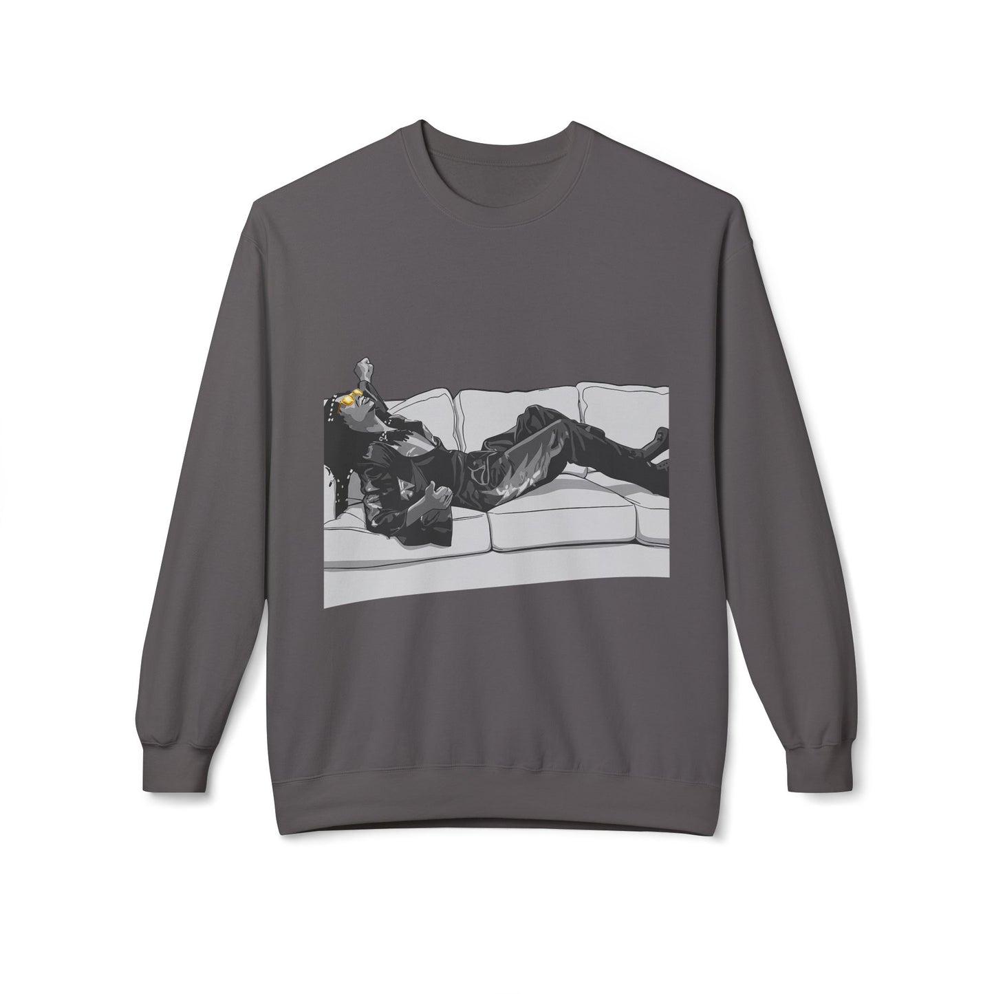Unisex Midweight Softstyle Fleece Crewneck Sweatshirt - F*** Yo Couch