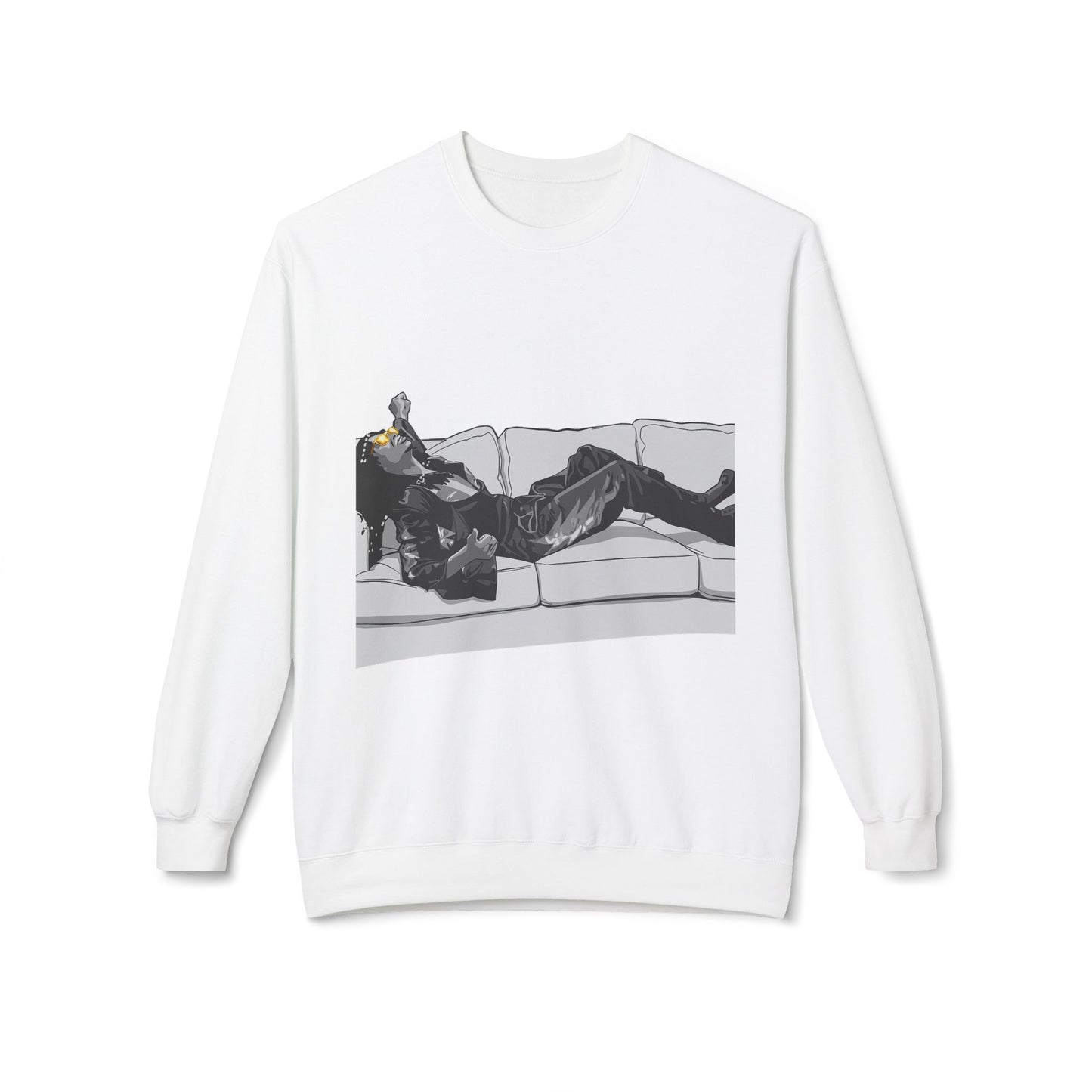 Unisex Midweight Softstyle Fleece Crewneck Sweatshirt - F*** Yo Couch