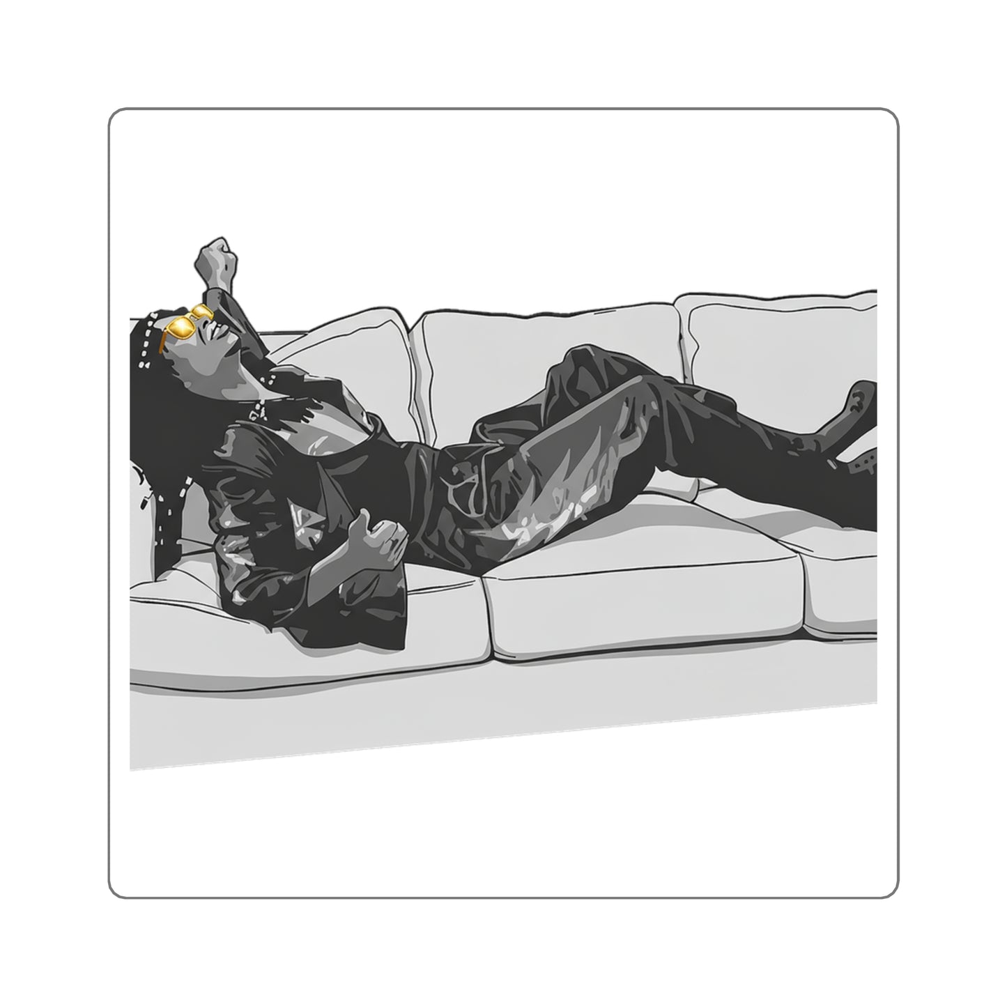 Square Stickers - F*** Yo Couch