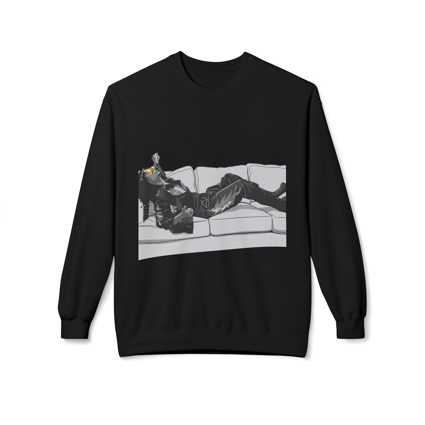 Unisex Midweight Softstyle Fleece Crewneck Sweatshirt - F*** Yo Couch