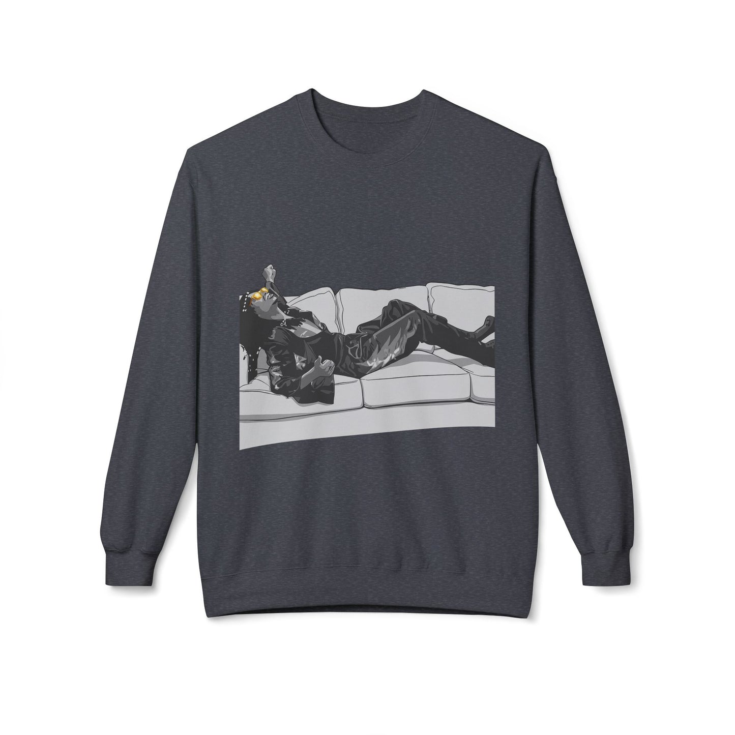 Unisex Midweight Softstyle Fleece Crewneck Sweatshirt - F*** Yo Couch