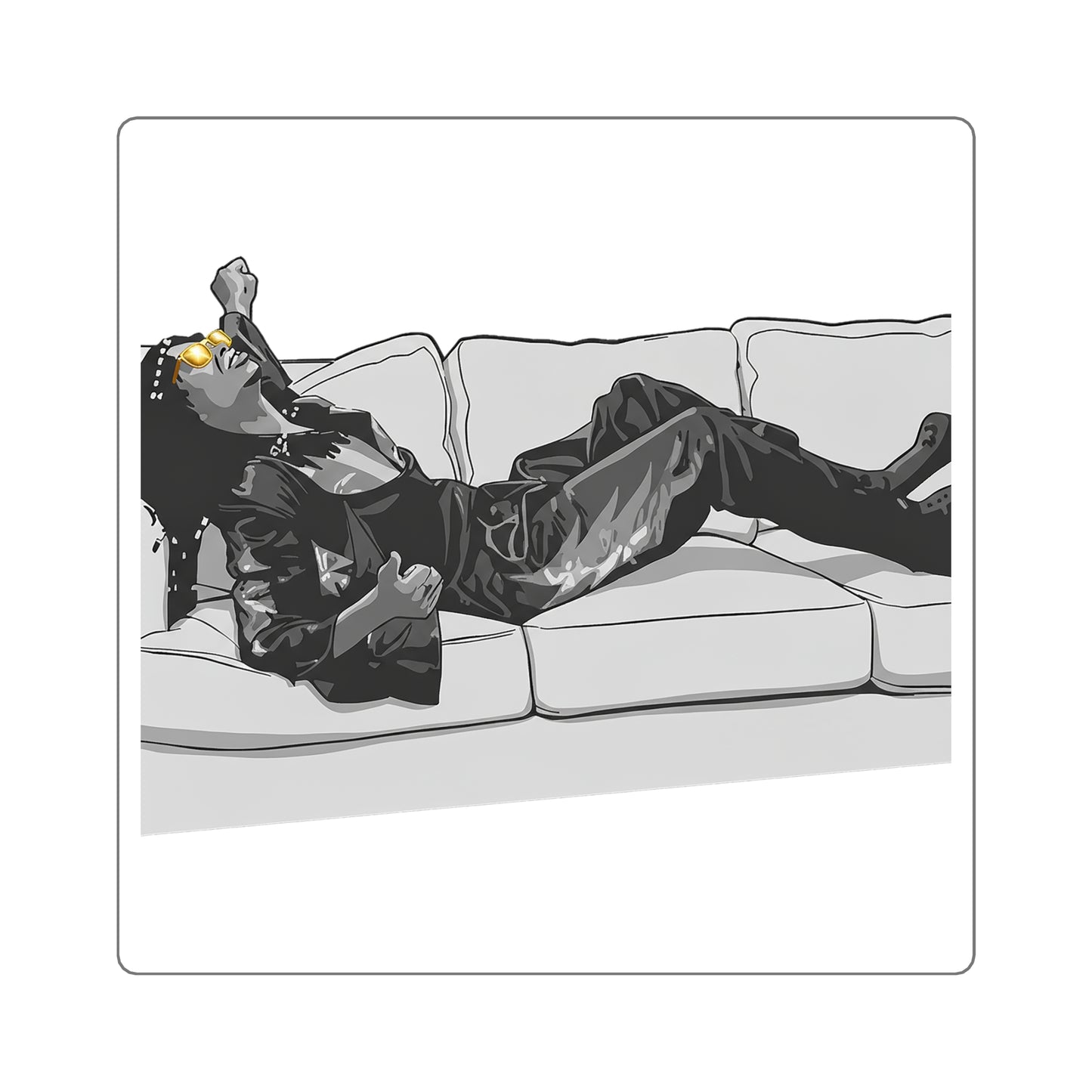 Square Stickers - F*** Yo Couch